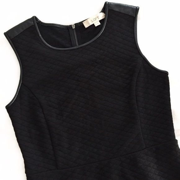 LOFT Dresses & Skirts - LOFT dress w/ leather trim